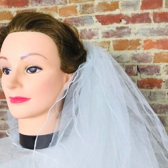 Vintage Bridal Cathedral Veil Comb Pearl - Picture 4 of 8